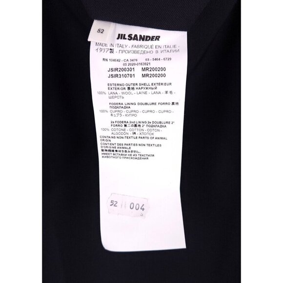 Jil Sander Wool Suit Pants Size 52 US L Mens Navy Trousers - Picture 6 of 7